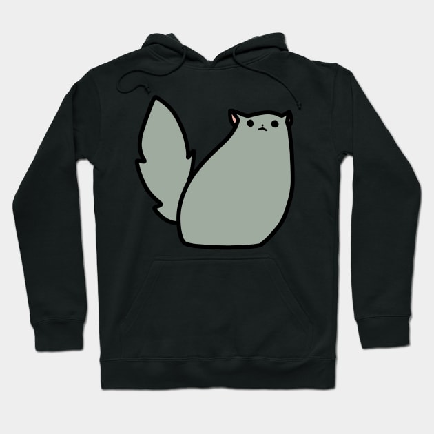 Fluffy Gray Cat Hoodie by saradaboru